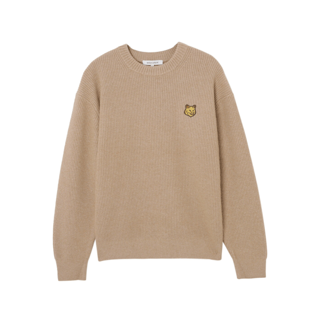 Maison Kitsune Bold Fox Rib Knit Sweater Men’s Navy LM00818 KT1093 H251