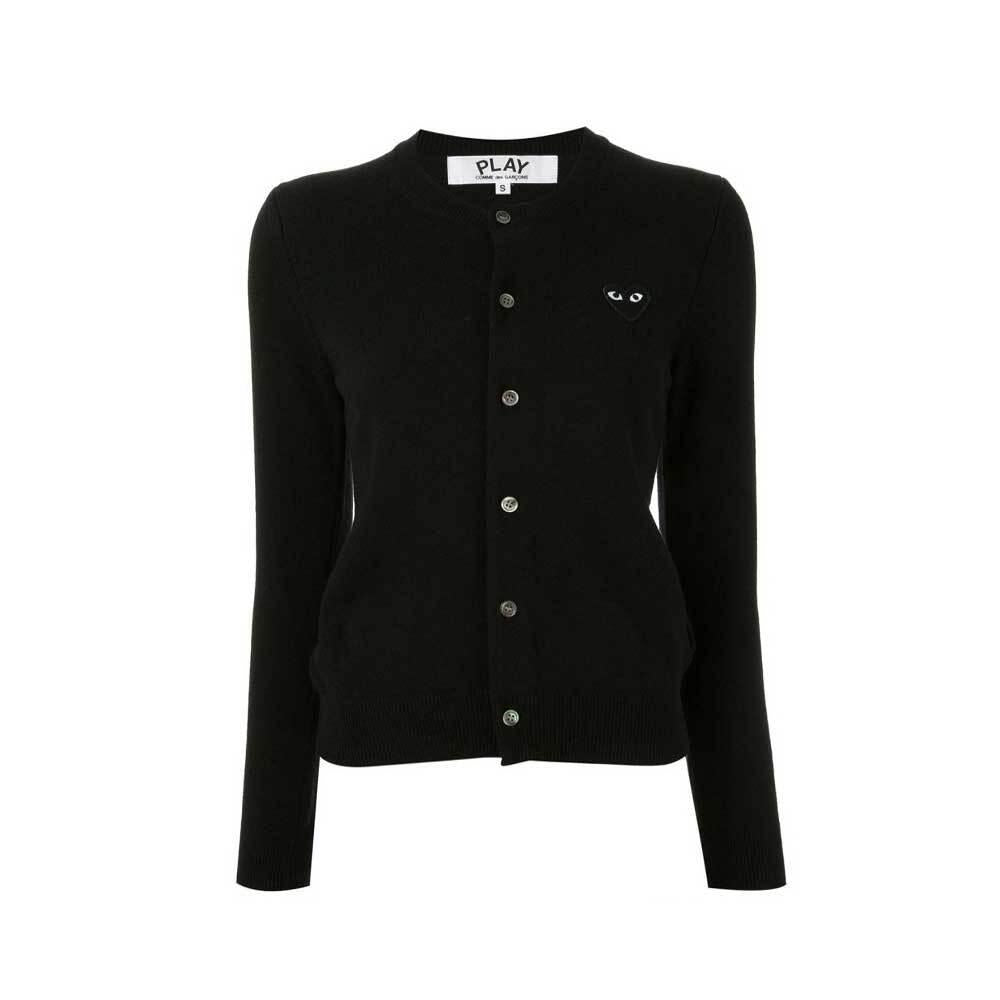 Comme des Garcons Black Heart Logo Women’s Black Cardigan