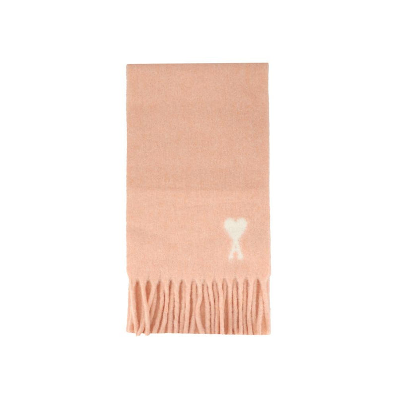 AMI Heart Logo Fringe Scarf for Men USF673 AW0004 680