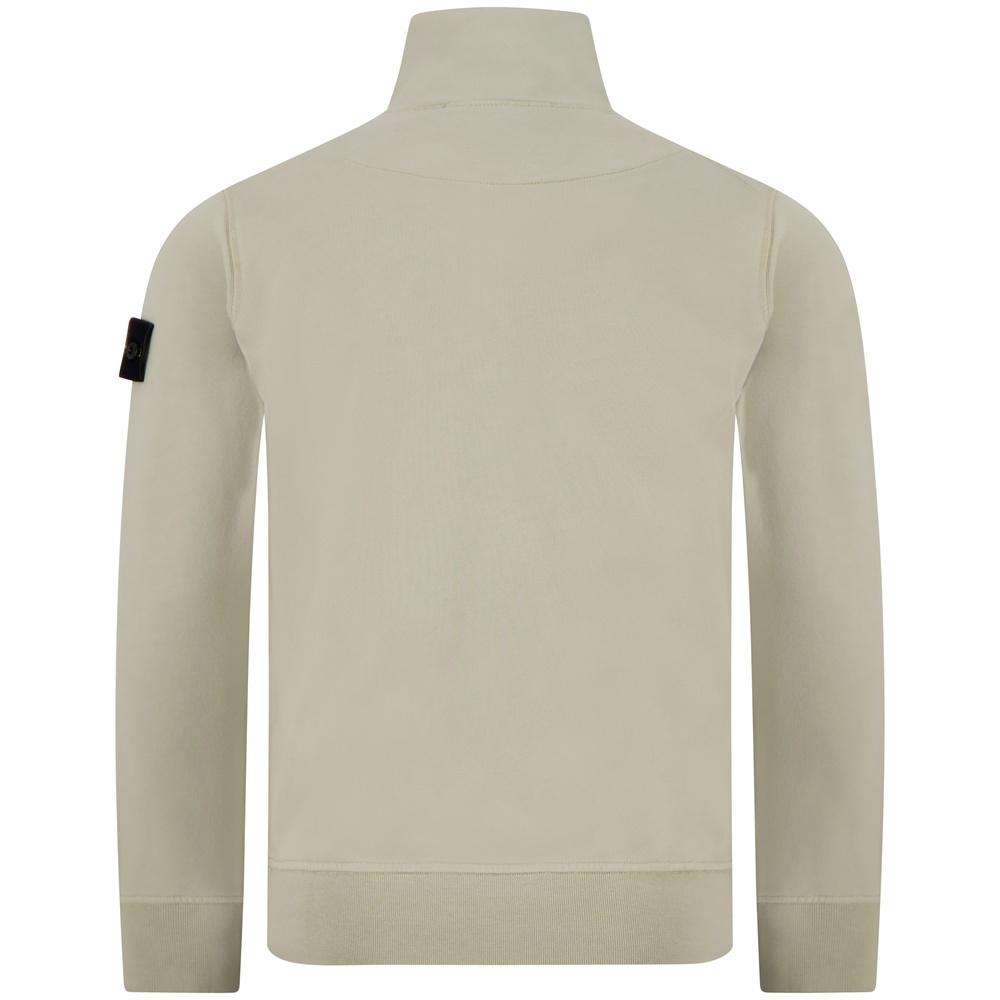 STONE ISLAND Cotton Fleece Half-Zip Sweatshirt Men Black