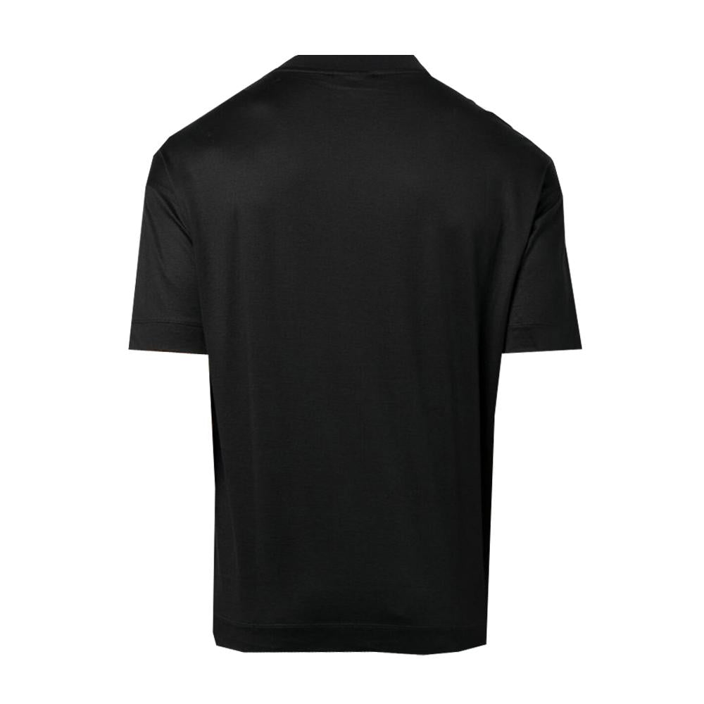 Emporio Armani Logo Embroidered T-Shirt Black Men’s Cotton