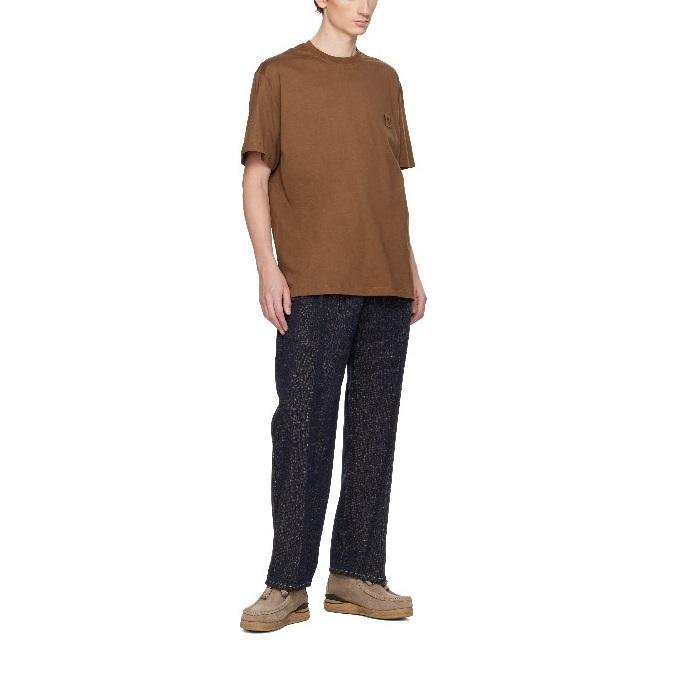 WOOYOUNGMI Brown Cotton Back Logo T-Shirt