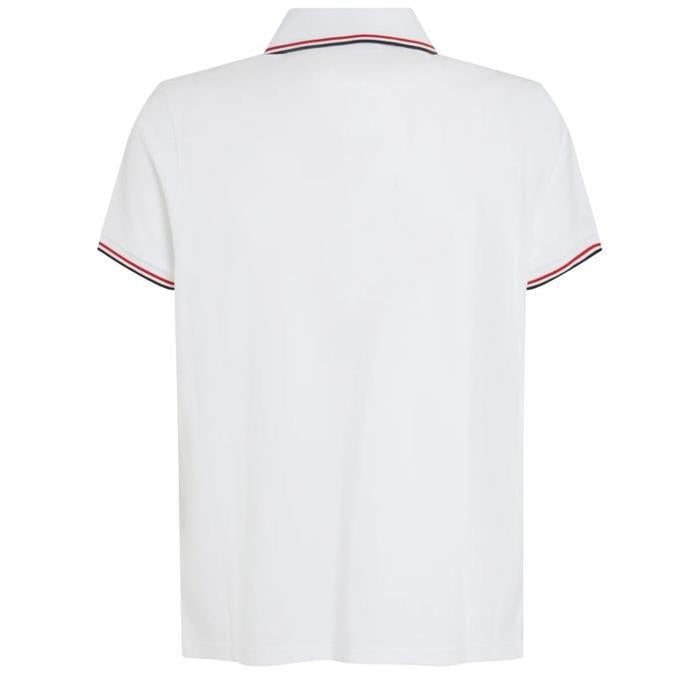 Moncler Triple Stripe Lining Logo Patch Short Sleeve Polo Shirt
