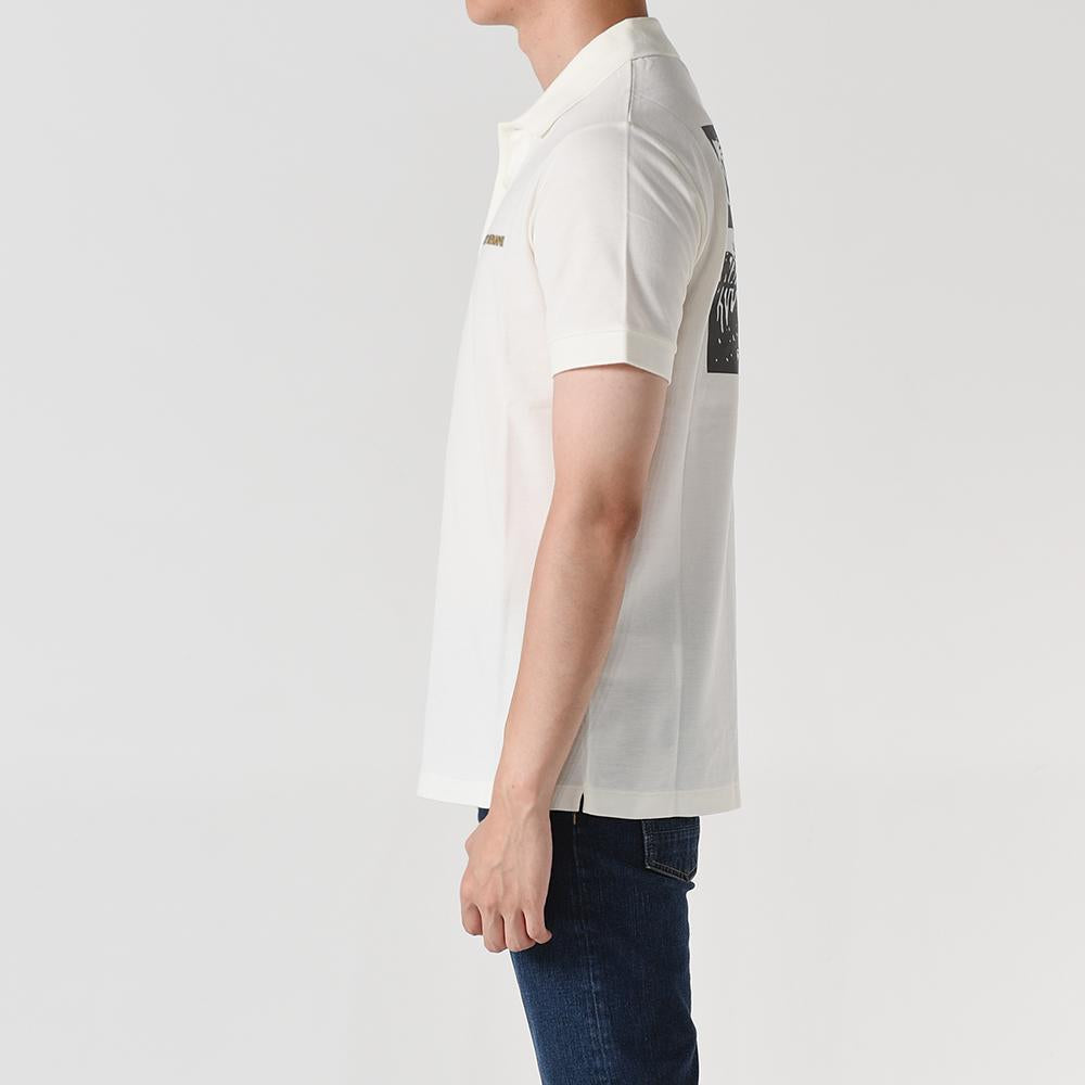 Emporio Armani Ivory Cotton Short Sleeve Polo Shirt Men’s