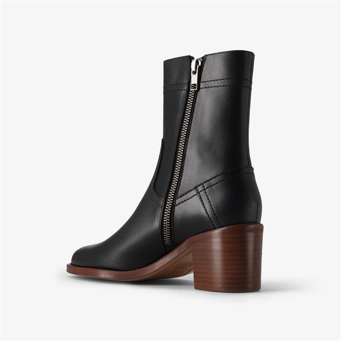 A.P.C. Georgia Leather Ankle Boots Black