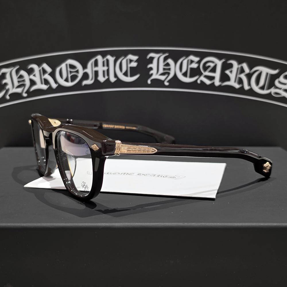 Chrome Hearts Cheopcheop Brown Gold-Rim Eyeglasses