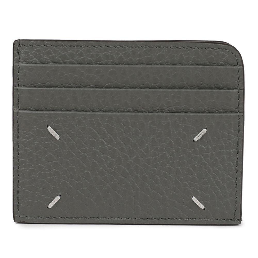 Maison Margiela Stitch Logo Grain Leather Card Holder Blac SA3VX0007 P4455 T8127