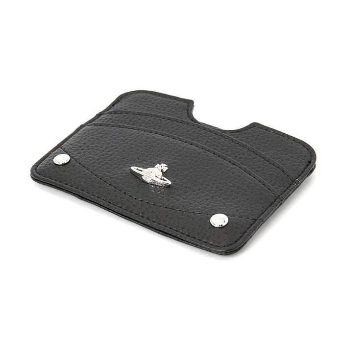 Vivienne Westwood Half Moon Leather Card Holder Black