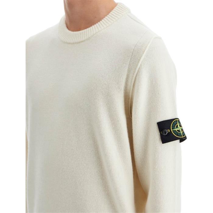 STONE ISLAND Wool Sweatshirt T-Shirt Black Men’s Top