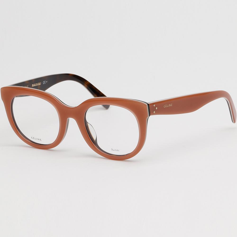 CELINE Brown Horn-Rim Asian Fit Eyeglass Frames Unisex CL41389F KMO