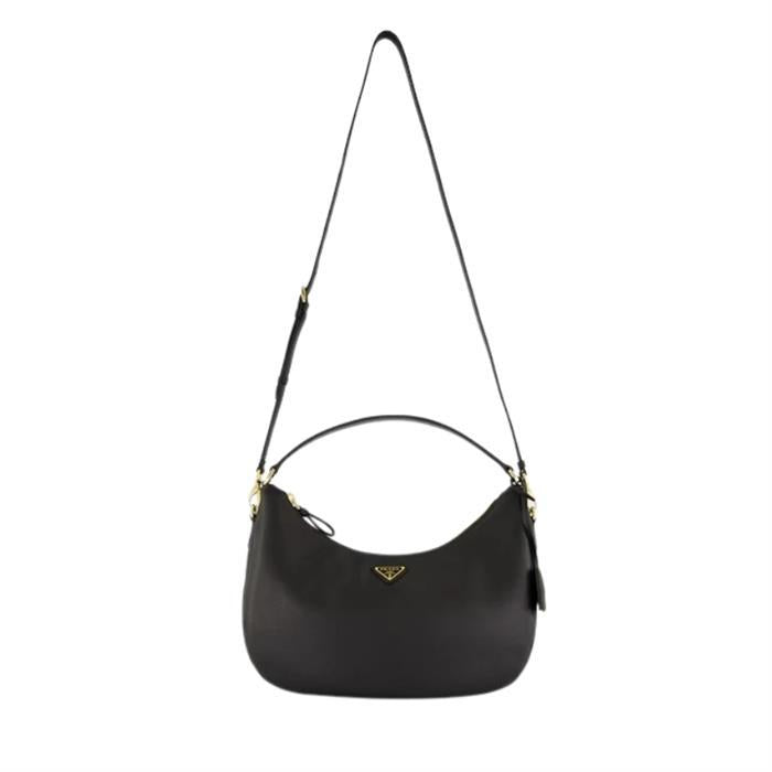 PRADA Black Leather Shoulder Bag