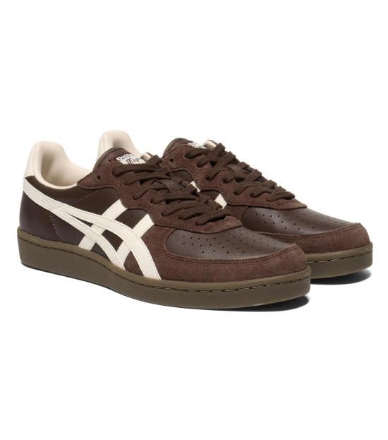 Onitsuka Tiger GSM Leather Sneakers for Men 1183A353 200 DARK BROWN CREAM DOM