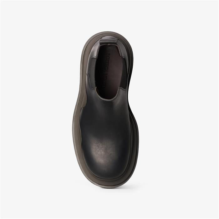 Bottega Veneta Tire Ankle Chelsea Boots Men Black Leather