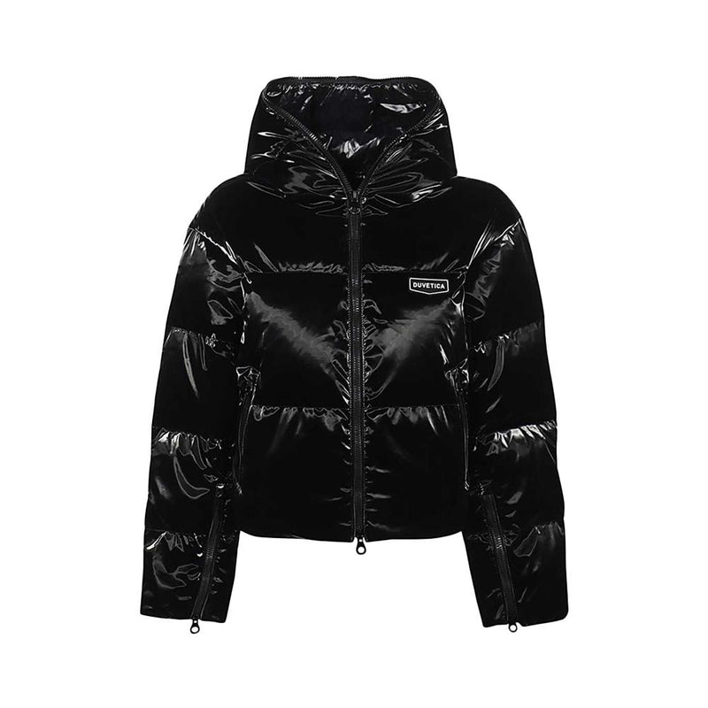 Duvetica Bellatrix Logo Puffer Jacket Black Down Outerwear