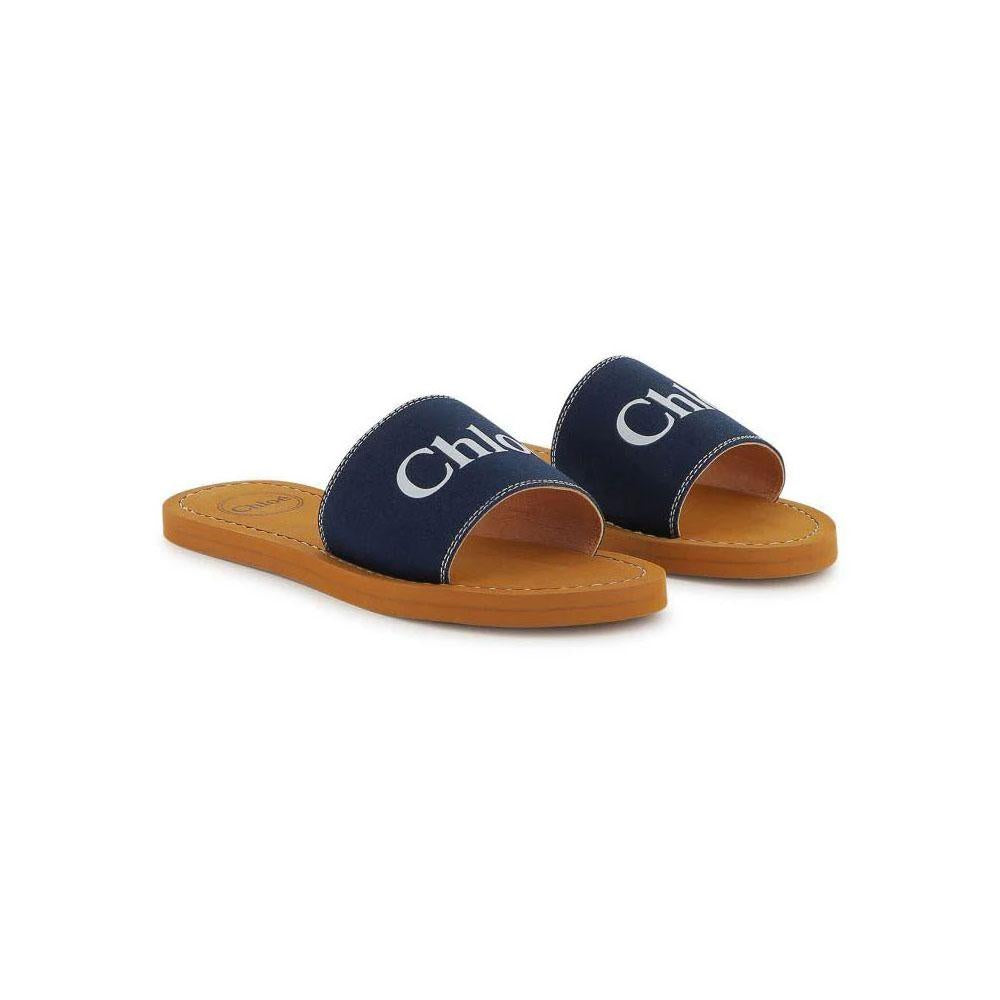 Chloe Kids Women’s Logo Sandals Navy C20507 859