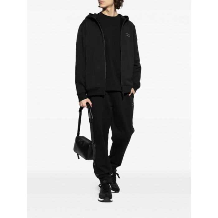 Moncler Men's Logo Cotton Fleece Zip-Up Hoodie 8G00010 89AZY 999