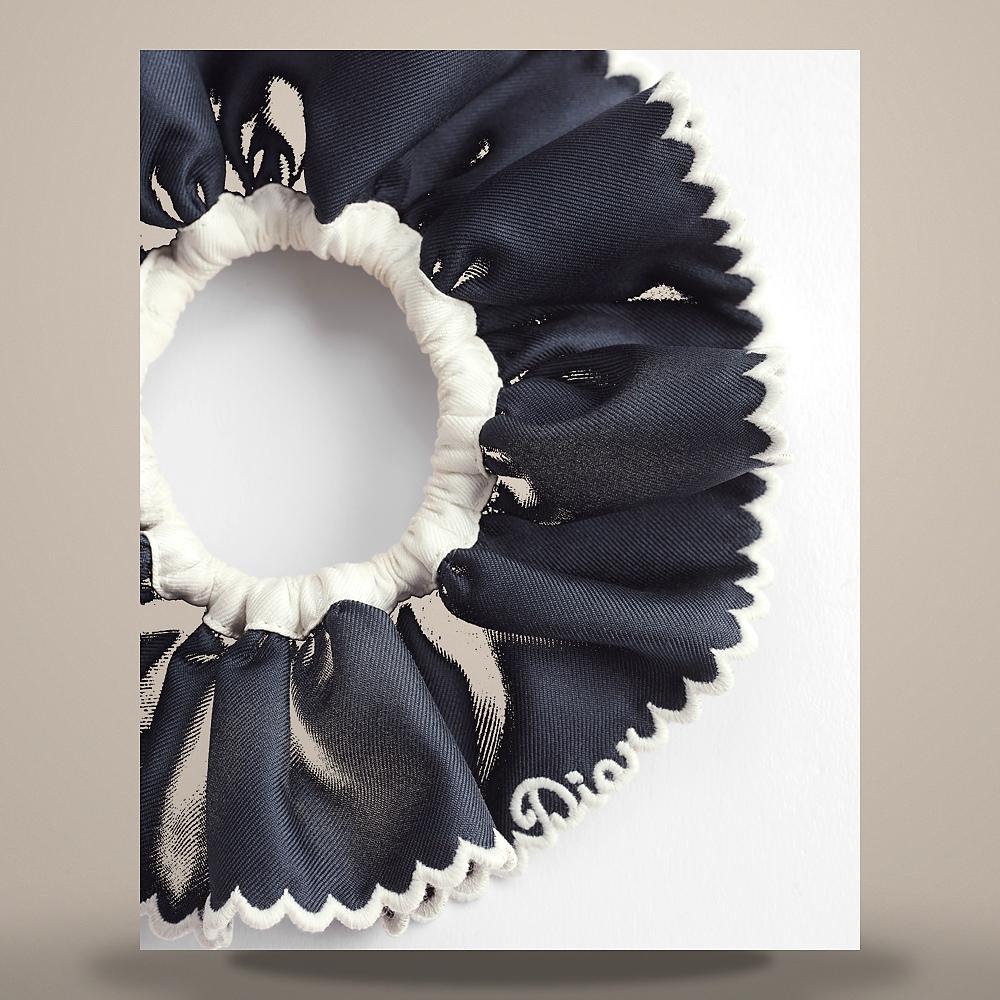 DIOR Sweet Navy Blue Silk Twill Hair Tie CPS00015ESKT C501