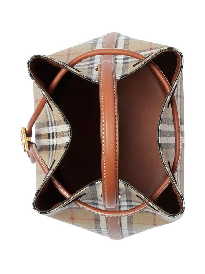 BURBERRY Check TB Bucket Bag Small Crossbody