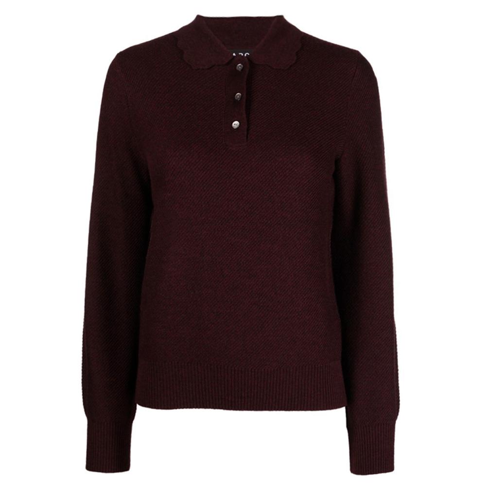 A.P.C. Olivia Collar Wool Crewneck Sweater