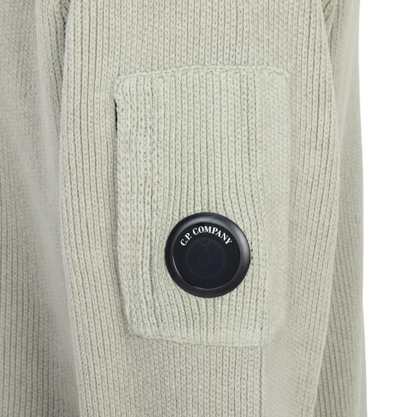 CP Company Men’s Knit Polo Sweater Gray