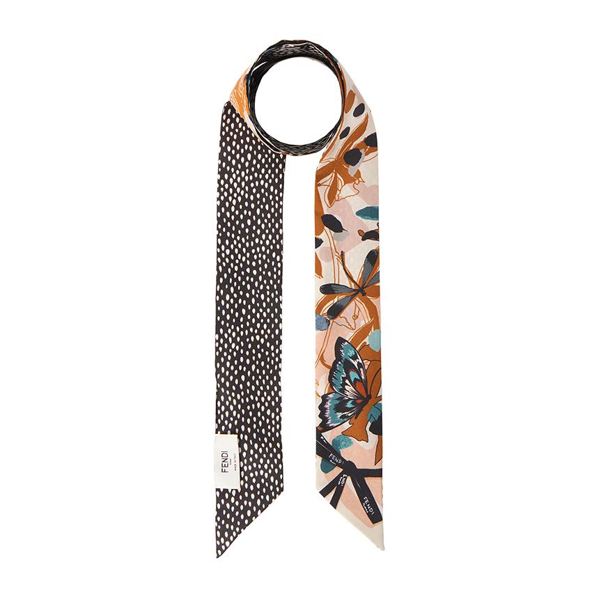 FENDI Optical Rafia Women’s Silk Scarf FXT011 AWES F1UTT