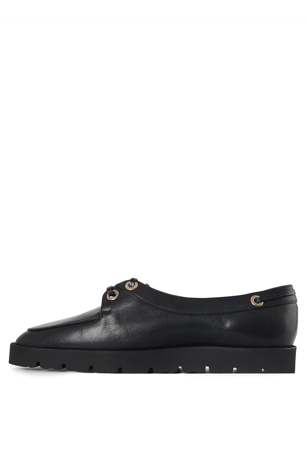 CELINE Supple Calfskin Deck Penny Loafers Black