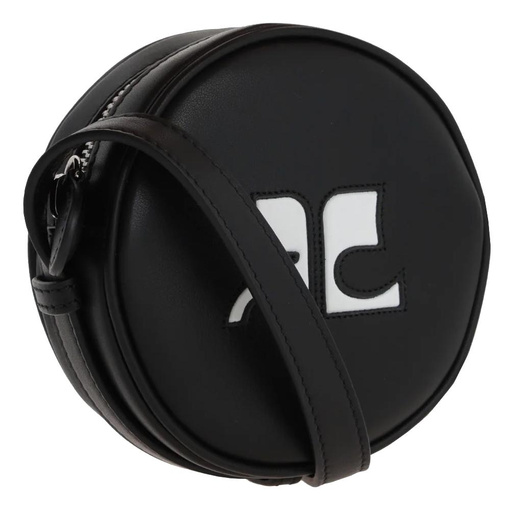 courreges Reedition Circle Crossbody Bag Black