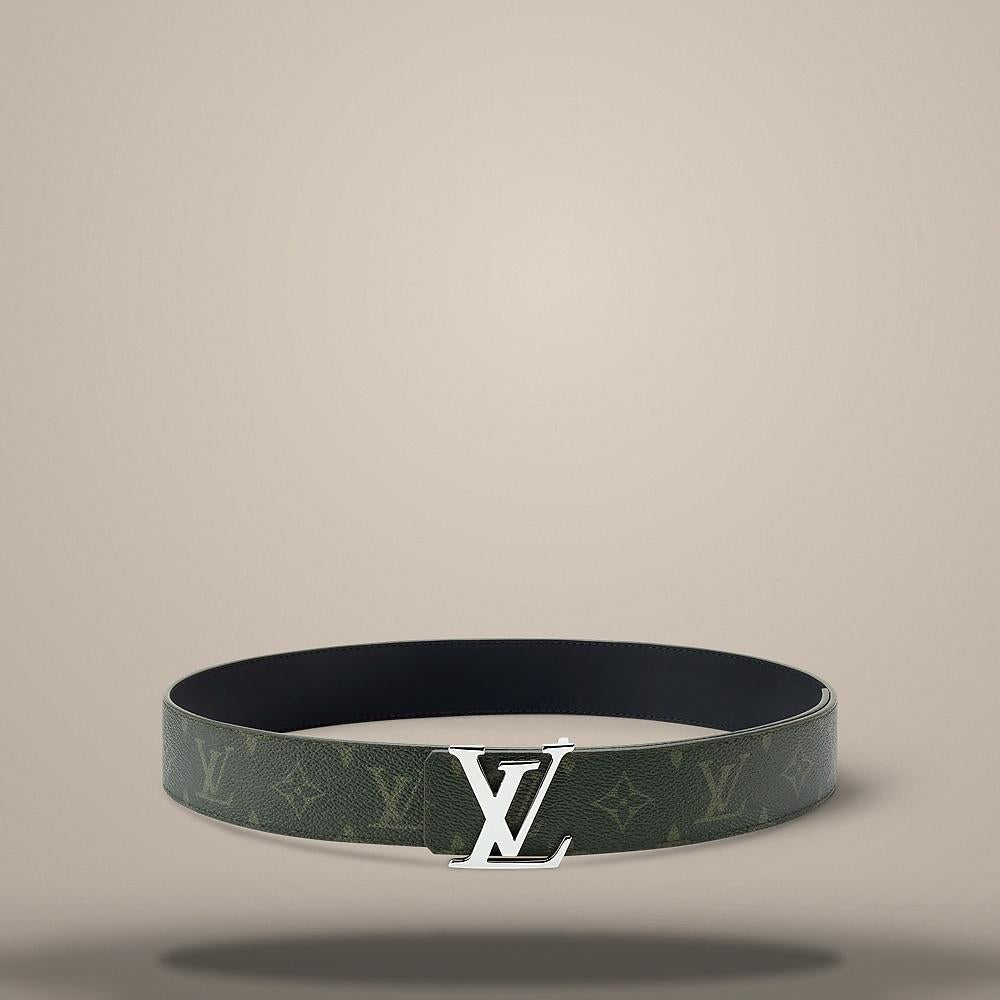 Louis Vuitton Monogram Reversible Belt Olive/Black 40mm Men M4751