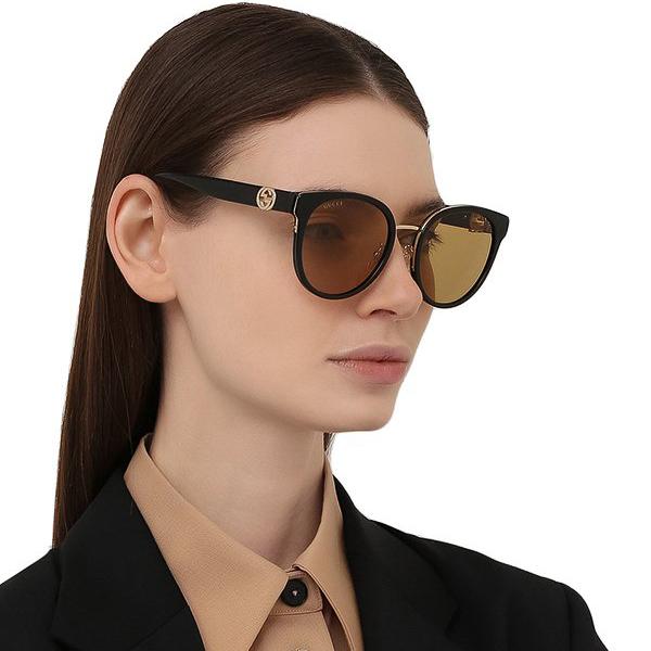 GUCCI Yellow Acetate Asian Fit Sunglasses Unisex