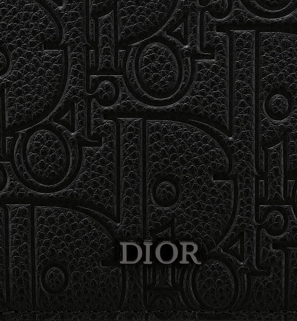 DIOR Black Dior Gravity Leather Bifold Wallet