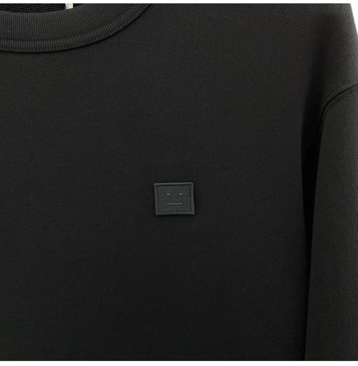 Acne Studios Face Logo Oversized Sweatshirt Black Men's Top CI0076