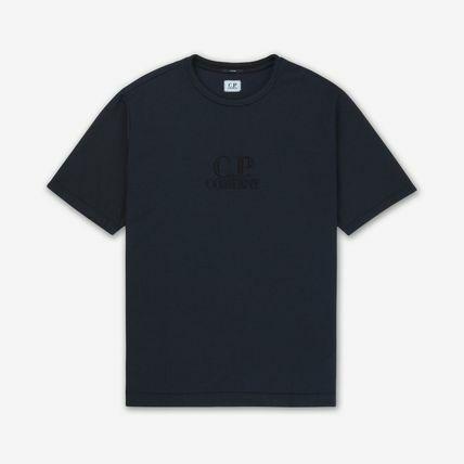 CP Company Black Pique Embroidered T-Shirt