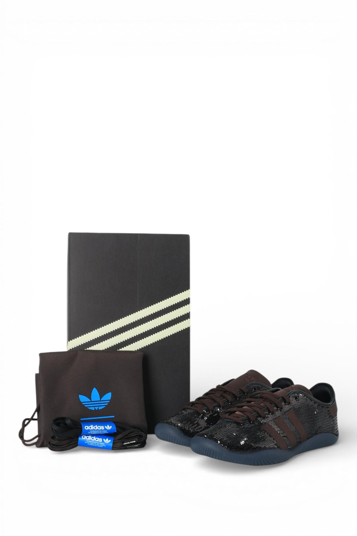Adidas Wales Bonner WB Karintha Sequin Black Brown Low-Top Sneakers