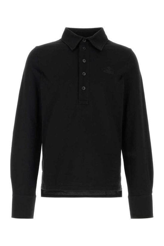 Vivienne Westwood Black Cotton Polo Shirt for Men