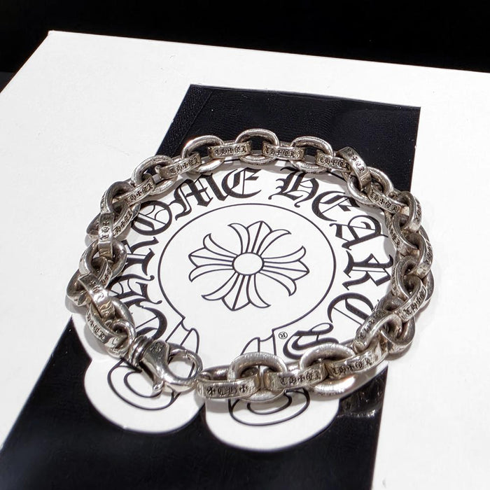 Chrome Hearts Paper Link Bracelet Large 8 Inch Unisex Silver
