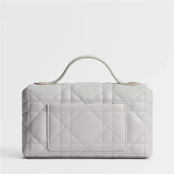 DIOR My Tender Dior Top Handle Bag Mini Shoulder Bag Gray Leather