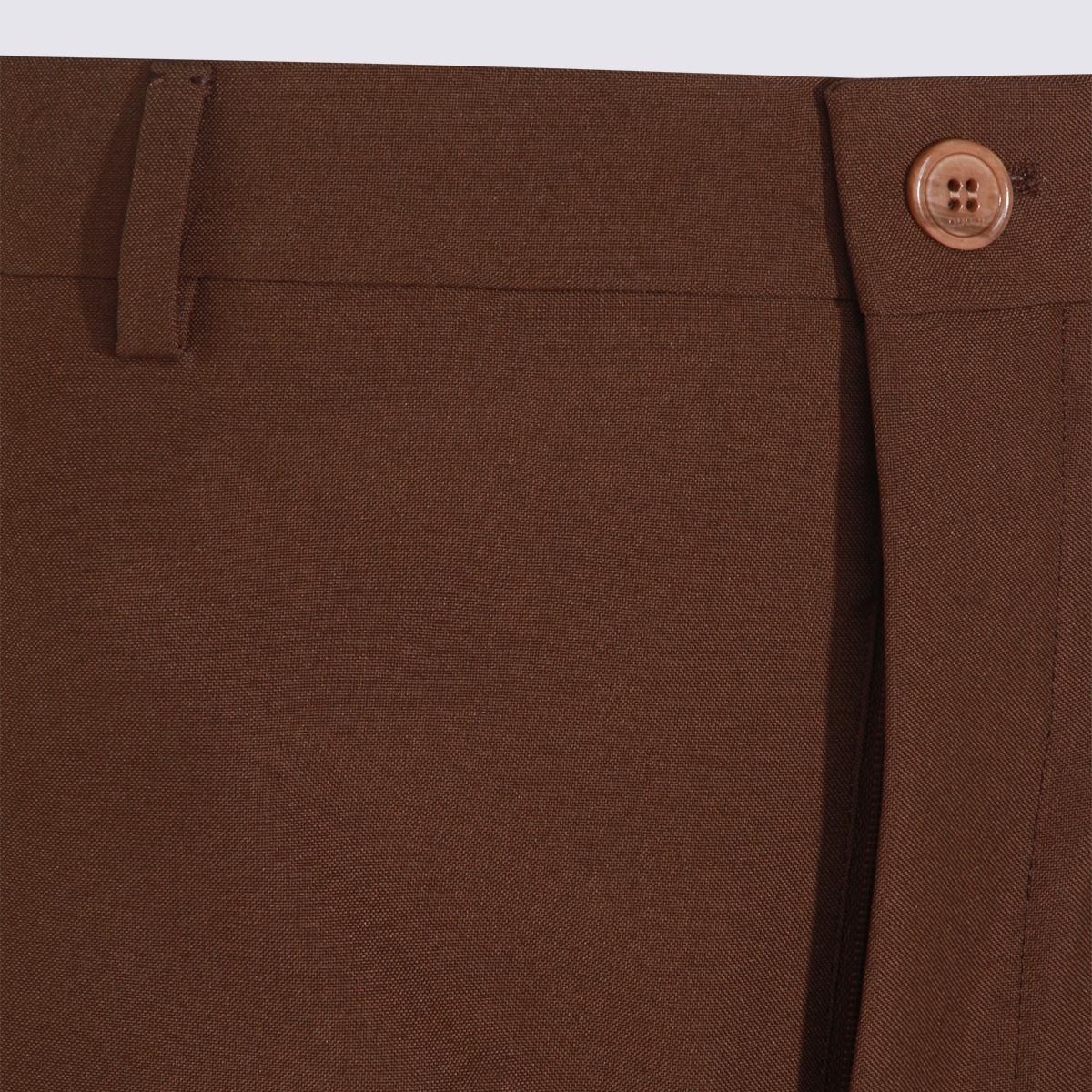 GUCCI Wool Blend Classic Trousers Beige Women’s Pants