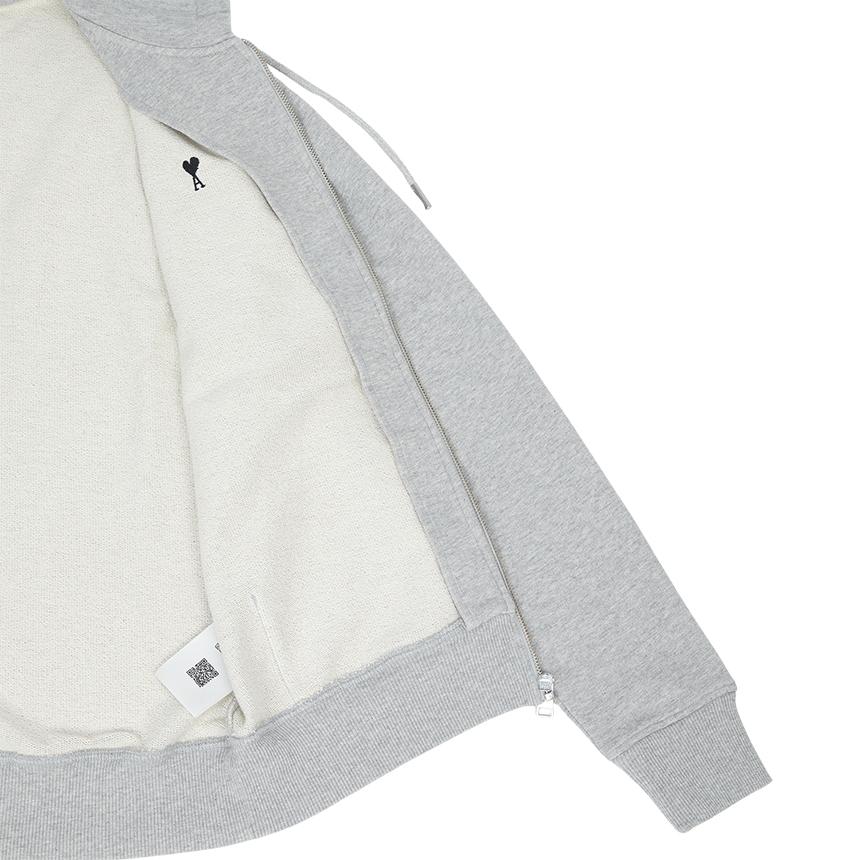 AMI Men’s Hooded Zip-Up Cardigan HSW765 730 0951