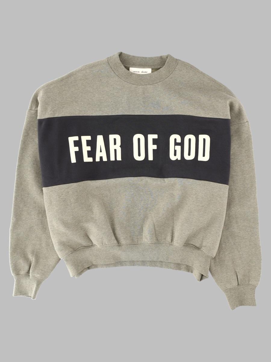 Fear of God Seal Heather Iron Grey Cotton Sweatshirt for Men