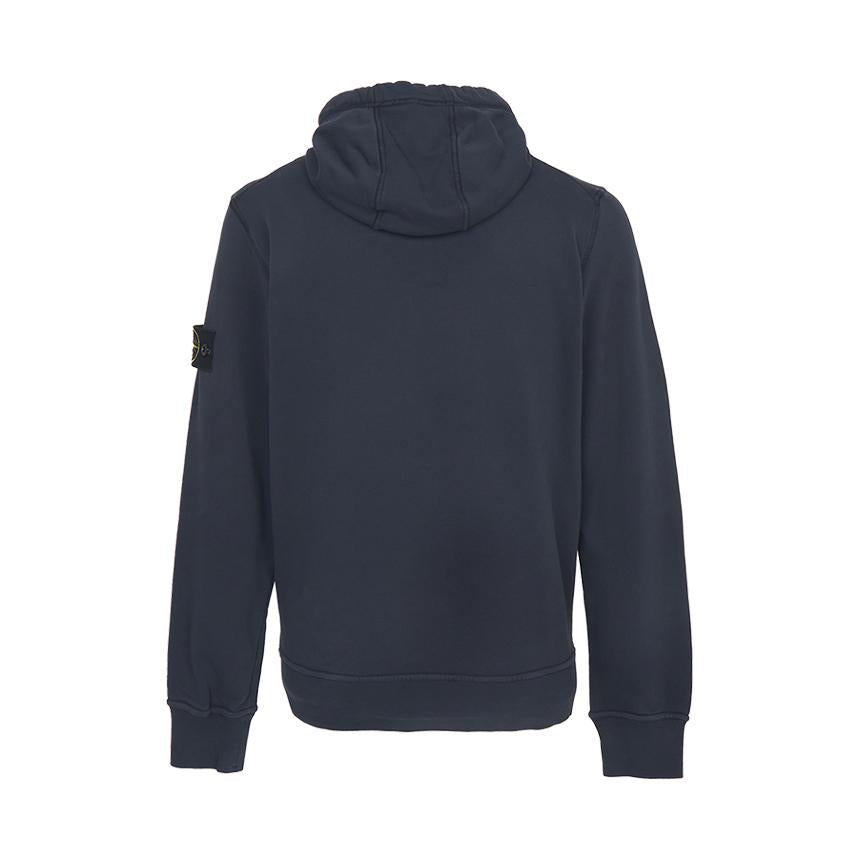 STONE ISLAND Black Cotton Pullover Hoodie for Men