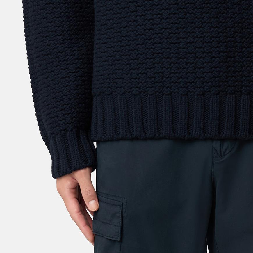 STONE ISLAND Men’s Pure Wool Mock Neck Knit Sweater K2S155100054 S00L9 V0020