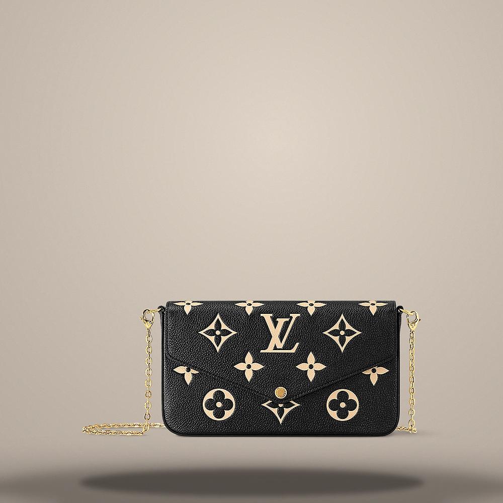 Louis Vuitton Felicie Pochette Black Beige Shoulder Bag M82479