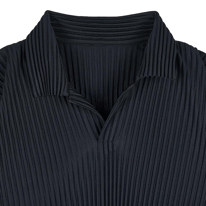 Issey Miyake Homme Plissé Men’s Pleated Polo T-Shirt HP58JM530 15