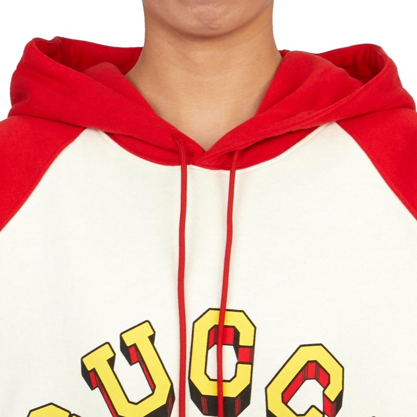 GUCCI Women’s Hooded Sweatshirt Ivory Cotton Hoodie