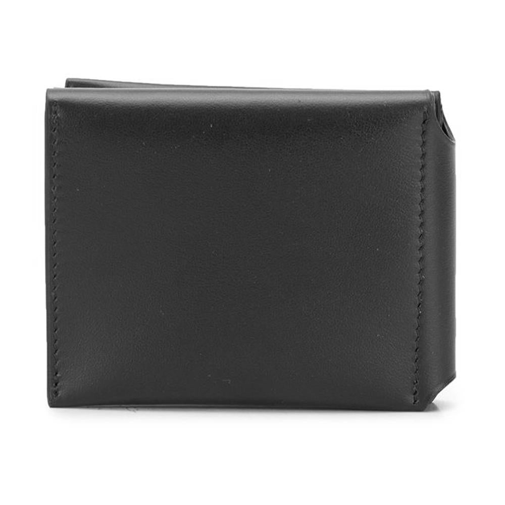 Acne Studios Black Logo Tri-Fold Leather Card Holder Wallet
