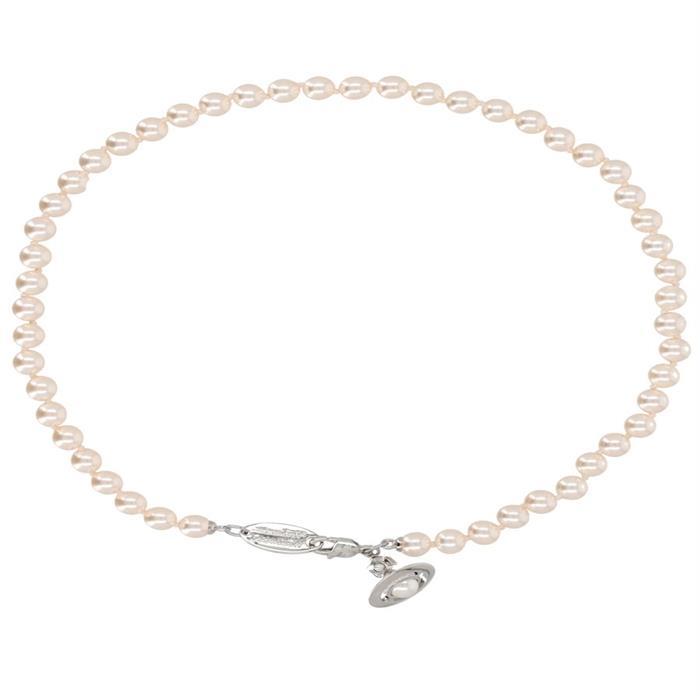 Vivienne Westwood Metal Orb Simonetta Pearl Necklace