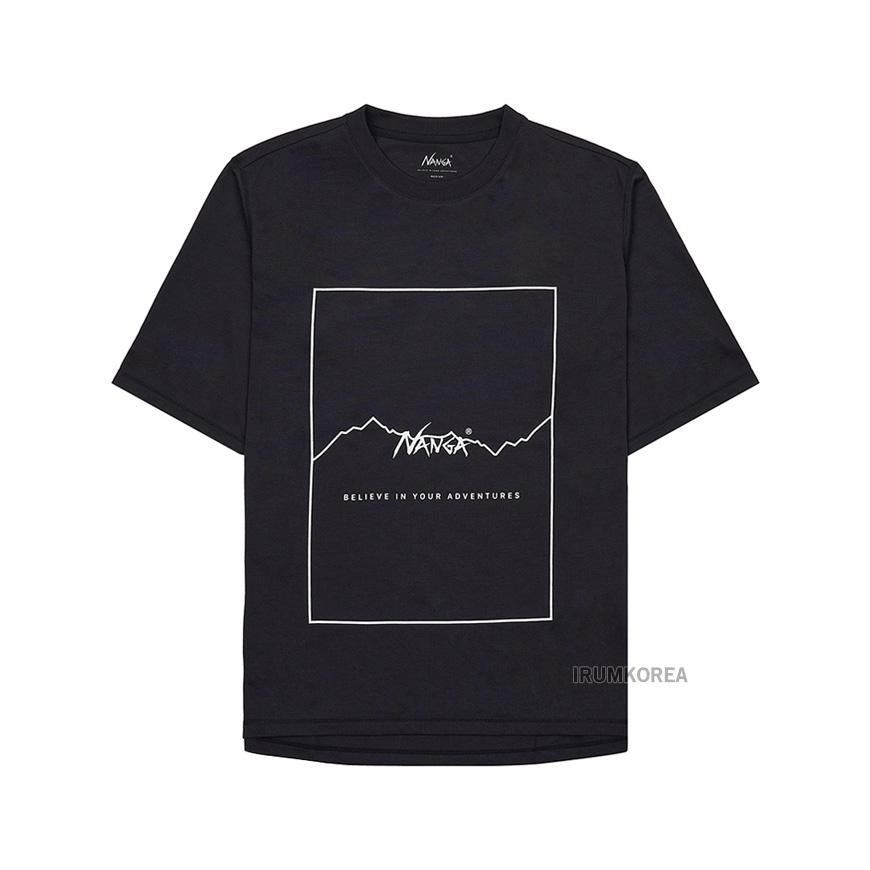 NANGA Men’s Frame Logo T-Shirt N2500 1M509 A BLK