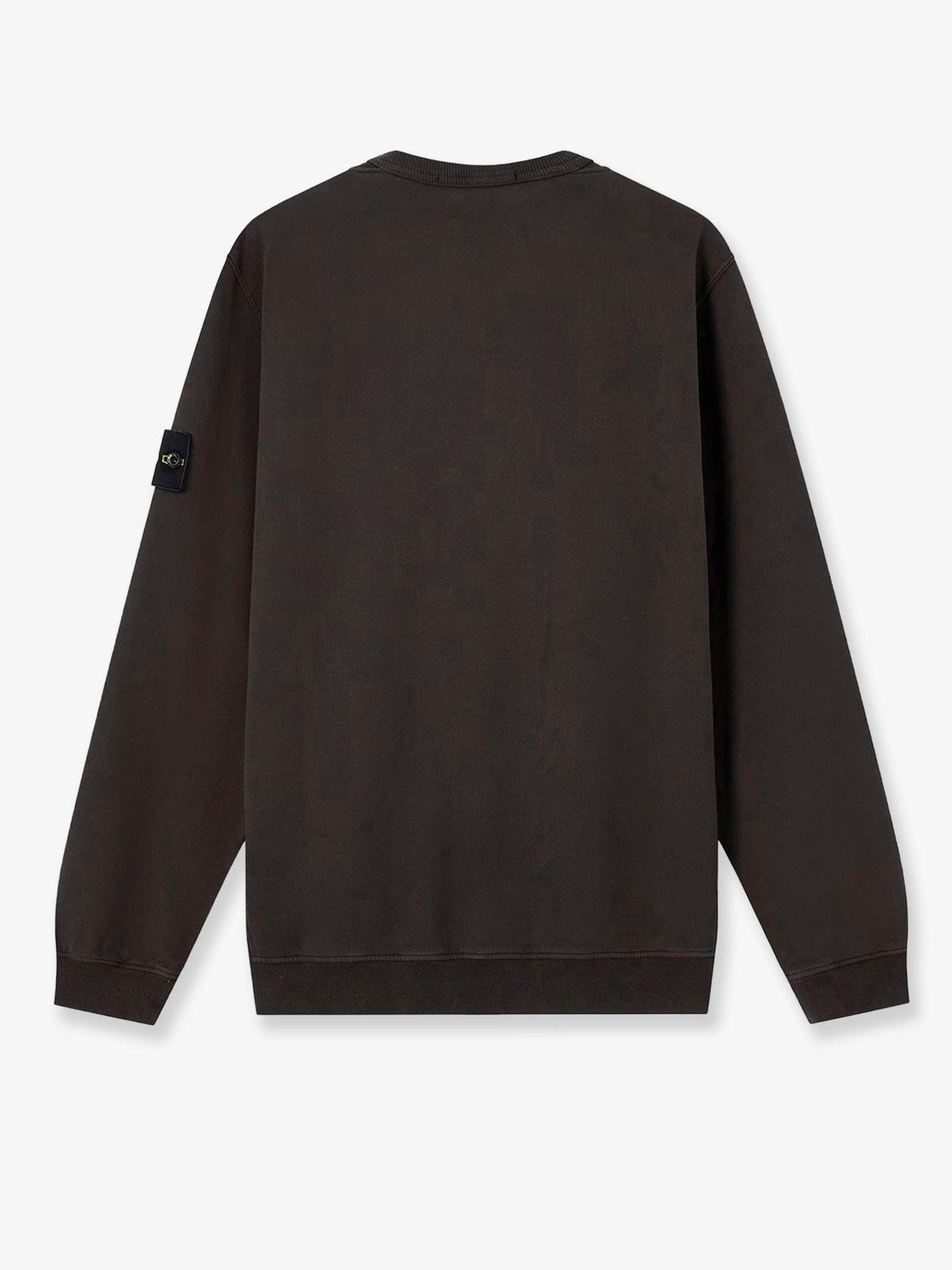 STONE ISLAND Black Cotton Pullover Hoodie Sweatshirt for Men