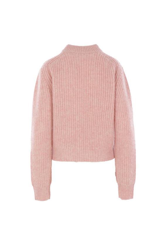 CECILIE BAHNSEN Soft Pink Round Neck Knit Sweater 325 KNI 51003