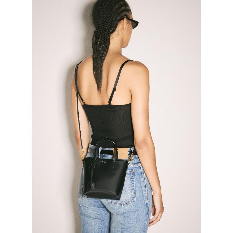 Saint Laurent Mini Toy Shopper Tote Bag Black